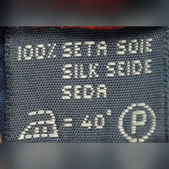 Ermenegildo Zegna 100% Silk Neck Tie Mens Size 55.5"x4" Red Pattern Windowpane - Picture 6 of 6